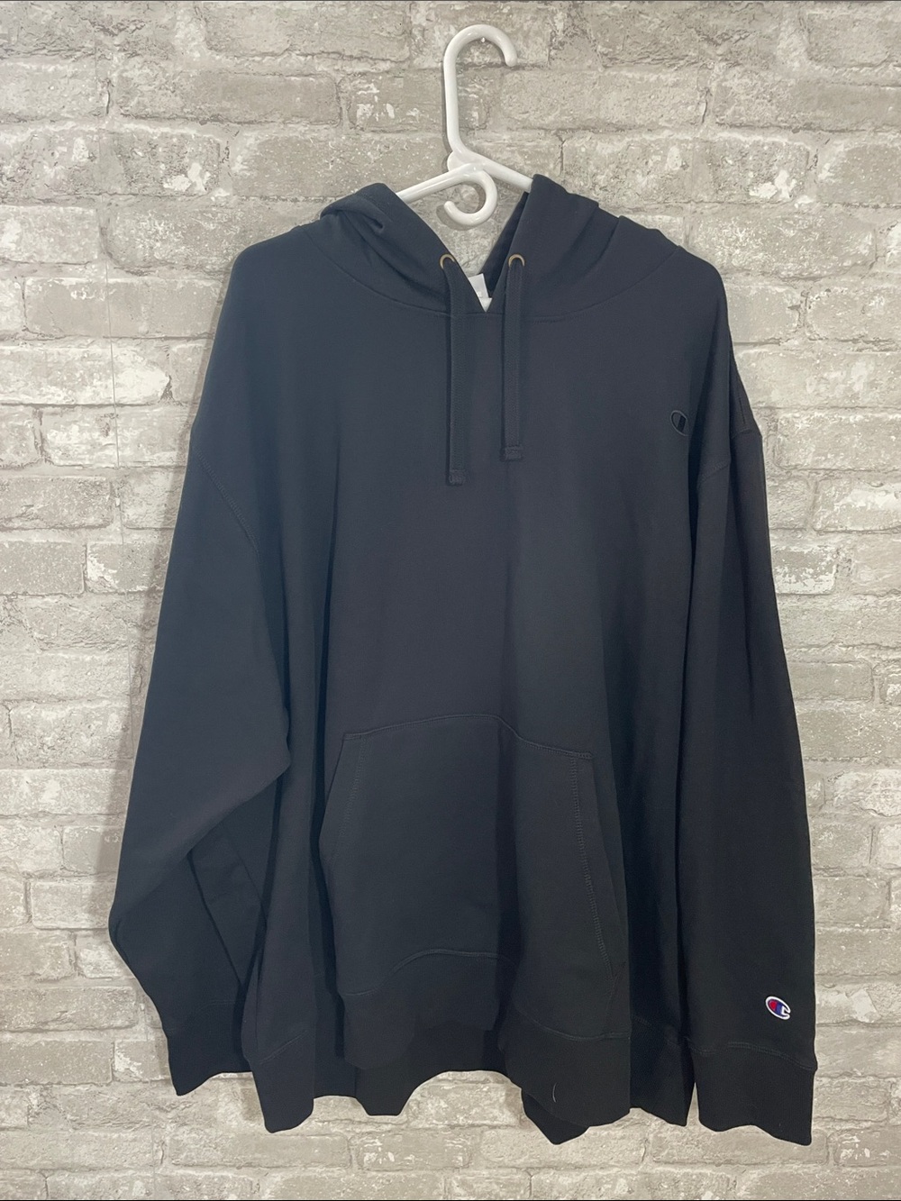 Champion Black Men's Hoodie with Subtle Logo